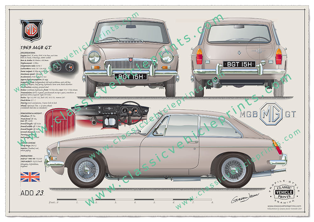 1969 MGB GT Sandy Beige