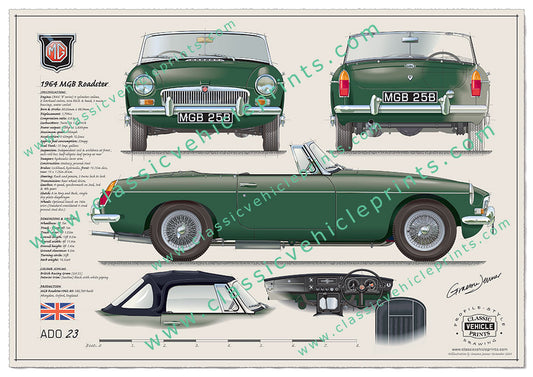 1964 MGB Roadster British Racing Green