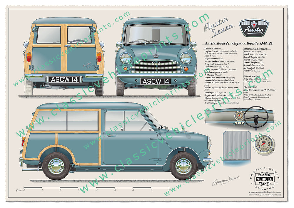 1960-62 Austin Seven Countryman Woodie Clipper Blue