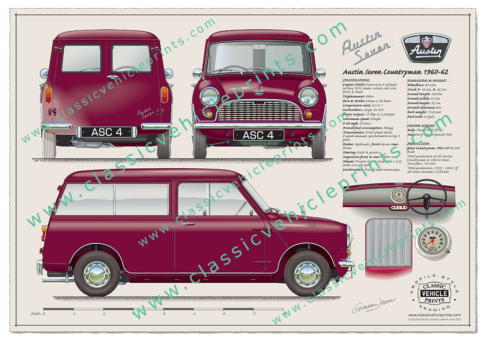 1960-62 Austin Seven Countryman Cherry Red