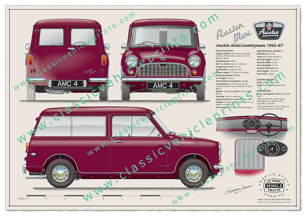 1962-67 Mini Countryman Cherry Red