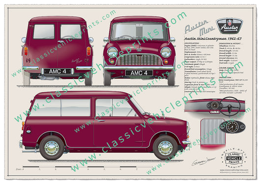 1962-67 Mini Countryman Cherry Red