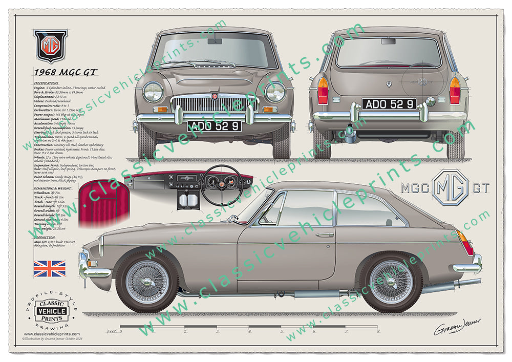 1968 MGC GT Sandy Beige