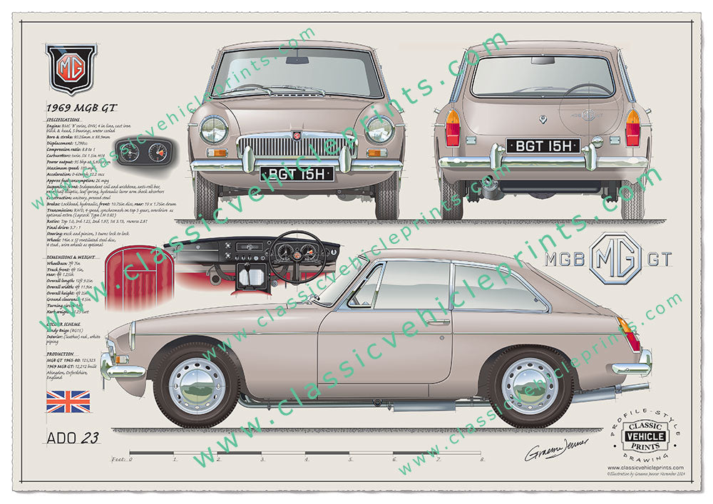 1969 MGB GT Sandy Beige