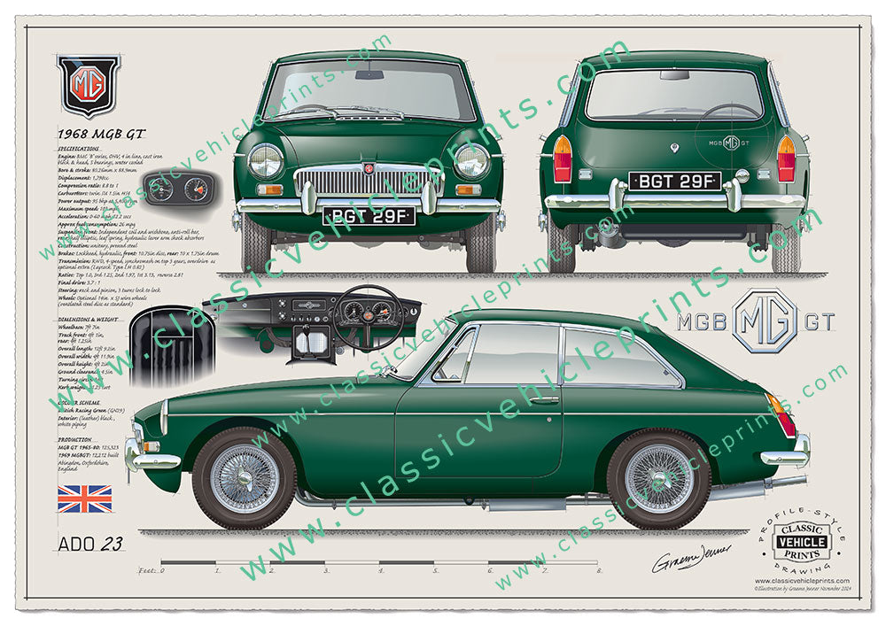 1968 MGB GT British Racing Green