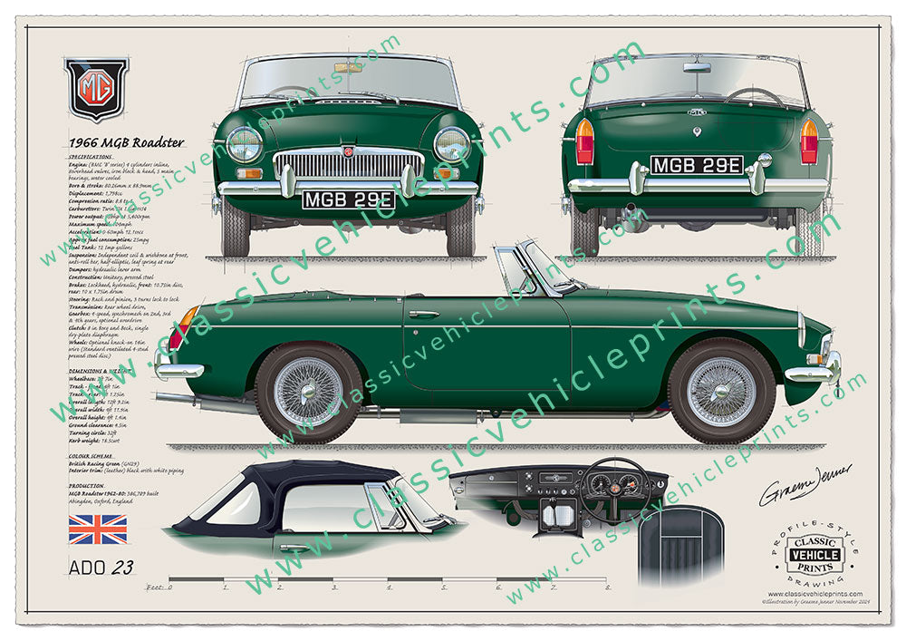 1966 MGB Roadster British Racing Green