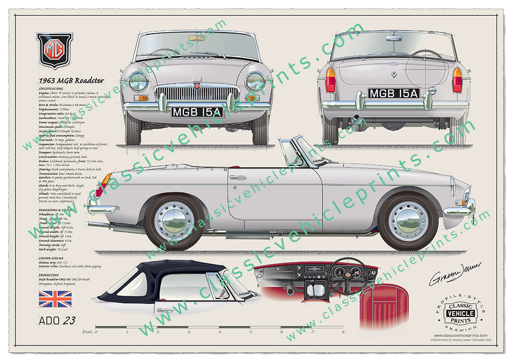 1963 MGB Roadster Chelsea Grey