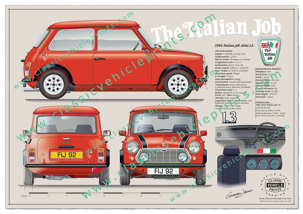 1992 Italian Job Mini LE 1.3 Flame Red