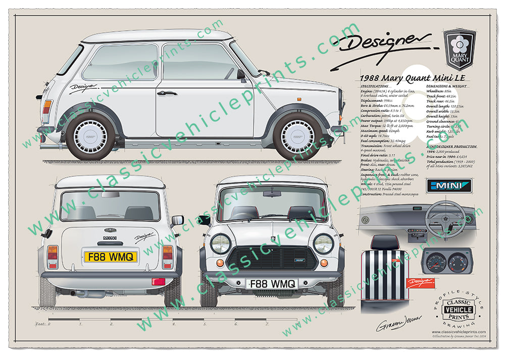 1988 Mary Quant Designer Mini LE White