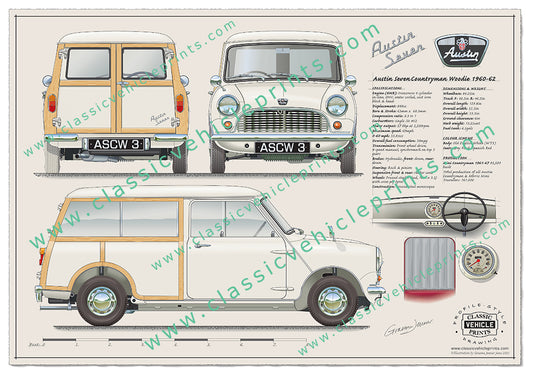 1960-62 Austin Seven Countryman Woodie Old English White
