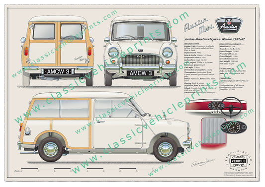 1962-67 Mini Countryman Woodie Old English White