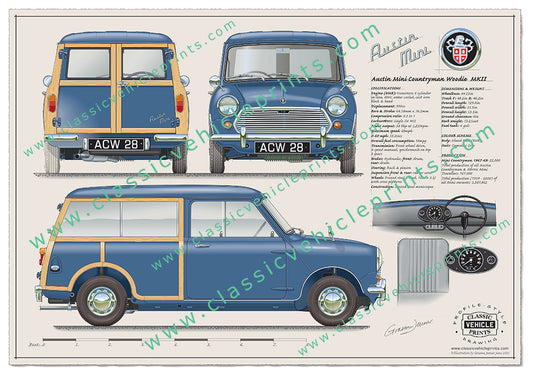 Mini Countryman Woodie MKII Island Blue