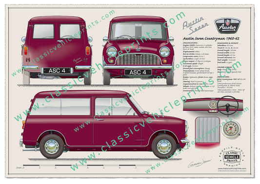 1960-62 Austin Seven Countryman Cherry Red