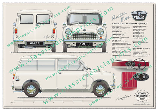 1962-67 Mini Countryman Old English White