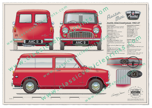 1962-67 Mini Countryman Tartan Red